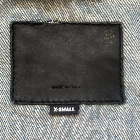 R13 | Distressed Denim Trucker Jean Oversized Jacket - Picture 11 of 14